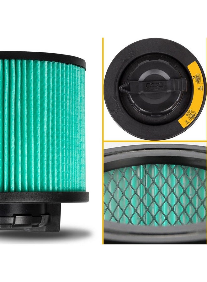 DEWALT HEPA Cartridge Filter for Wet and Dry Vacuum Black and Green 6 x 6 x 6 Inch DXVC4003 - Image 2