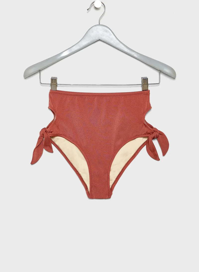 trendyol Side Tie Cut Out Bikini Bottom