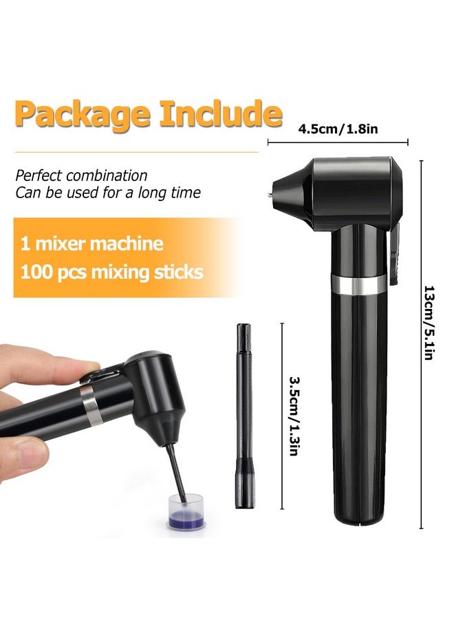 Tonbao - Xer - Tonbao Pigment Mixer With 100 Ink Mixing Sticks Black Electric Ink Mixer Machine Color Mixer Machine For Makeup Supplies - Image 1