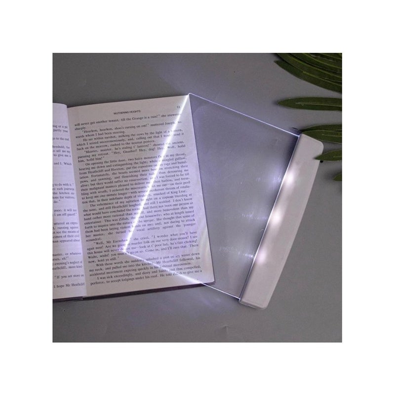 مصباح كتاب مسطح للقراءة ليلاً في السرير، لوحة إضاءة LED شفافة للصفحات - Image 1