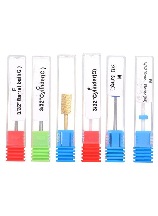 NIBEMINENT 6-Piece Rust Resistant Nail Drill Bit Set Multicolour - Image 2