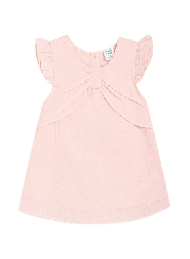 miniklub Cotton Half Sleeves Self Design Top - (2-3Y) Pink - Image 1