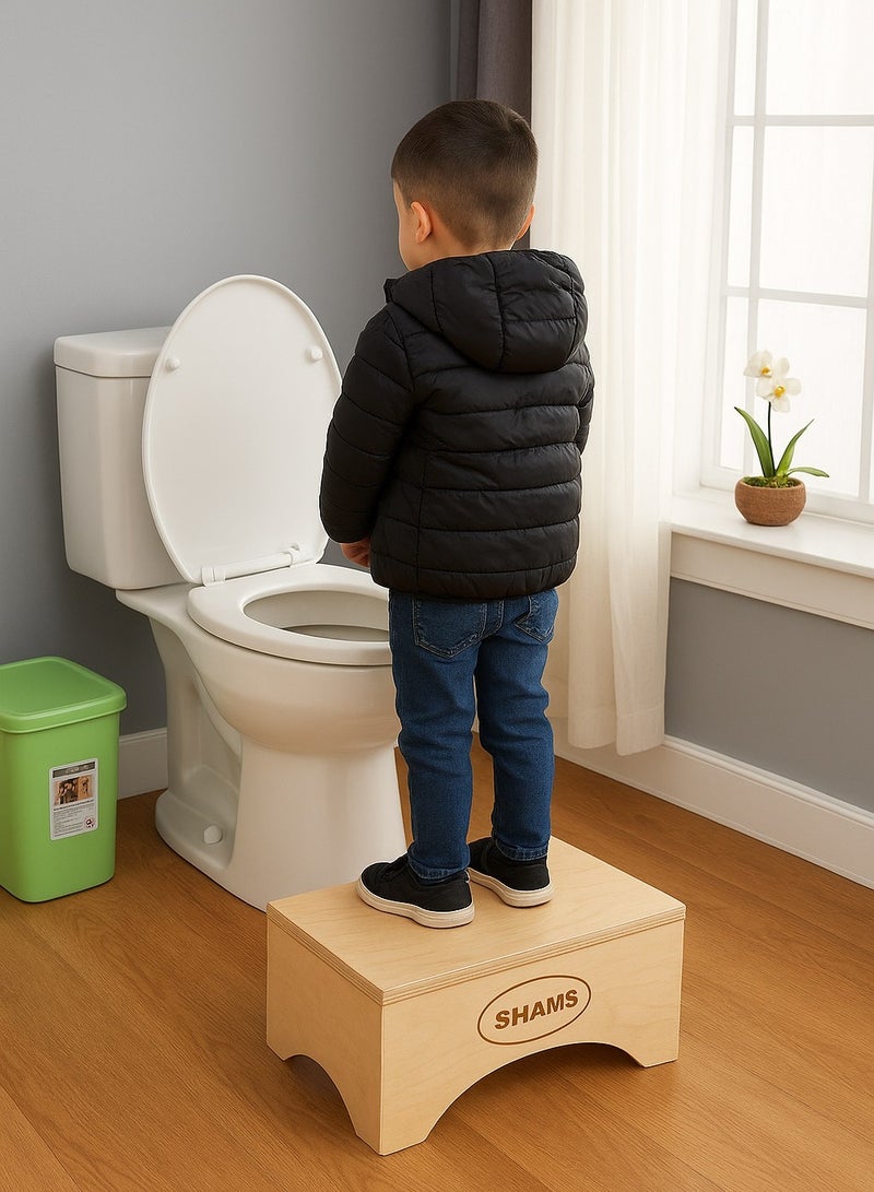 كرسى خشب طبيعى لمساعدة الكبار والصغار للاستخدامات النختلفة فى الحمام والمنزل - Image 2