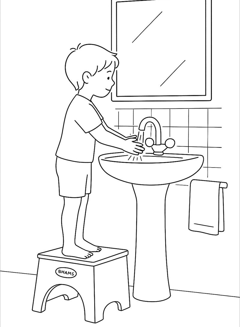 كرسى خشب طبيعى لمساعدة الكبار والصغار للاستخدامات النختلفة فى الحمام والمنزل - Image 5