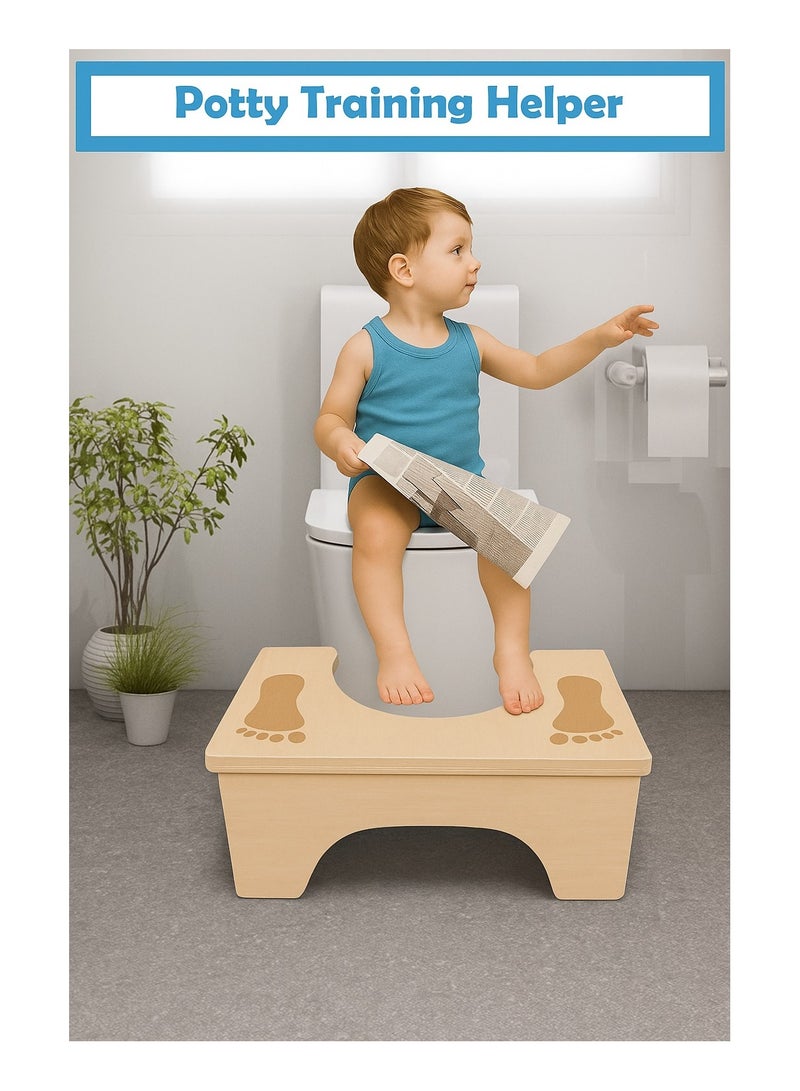 كرسى خشب طبيعى لمساعدة الكبار والصغار للاستخدامات النختلفة فى الحمام والمنزل - Image 3