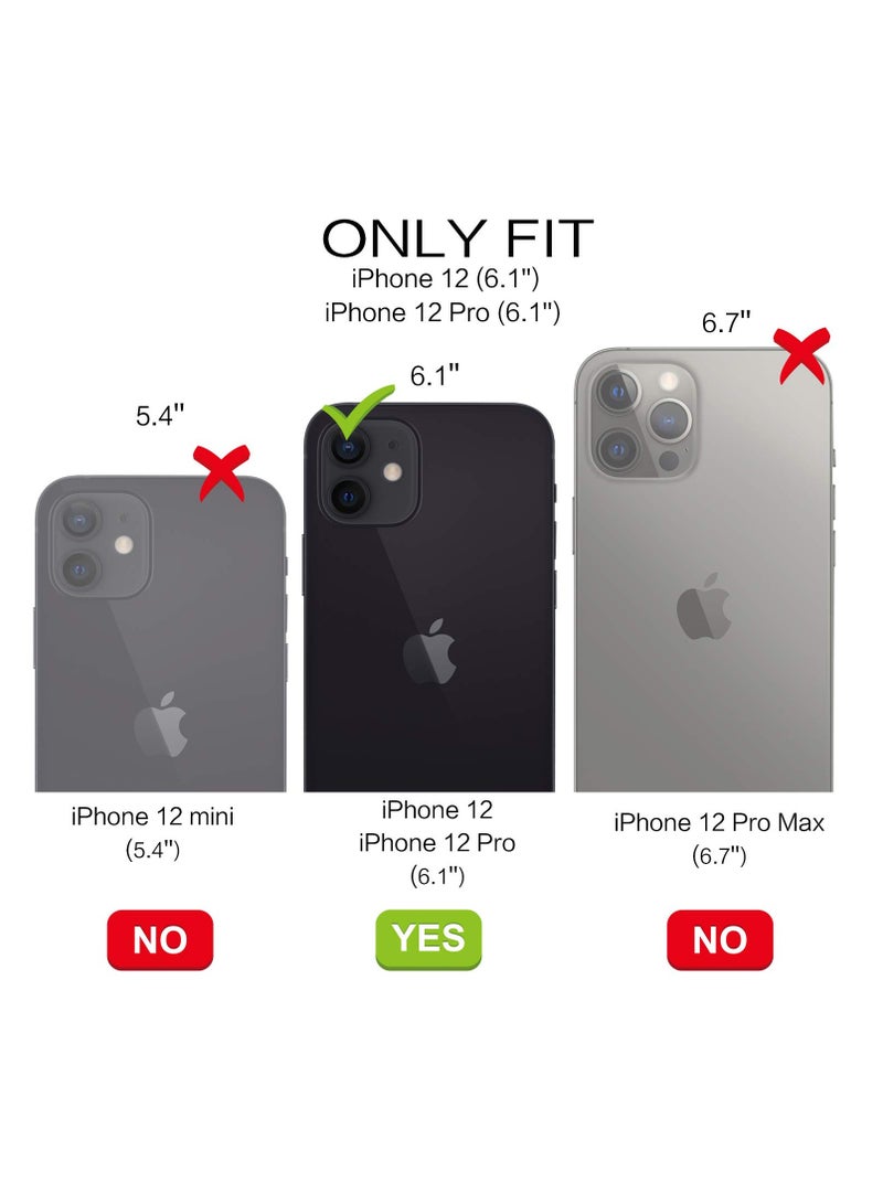 Concretization iPhone 12/ 12 Pro Magnetic MagSafe Case,【Full Shockproof Protection】Translucent Matte Back, Slim Phone Cover with Strong Magnet for Apple 12/ 12 Pro (2020)(Black) - Image 2