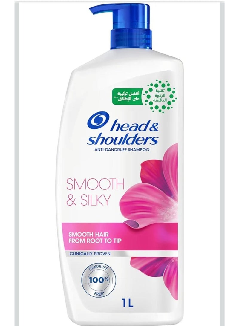 Head & Shoulders Smooth & Silky Anti-Dandruff Shampoo, 1L