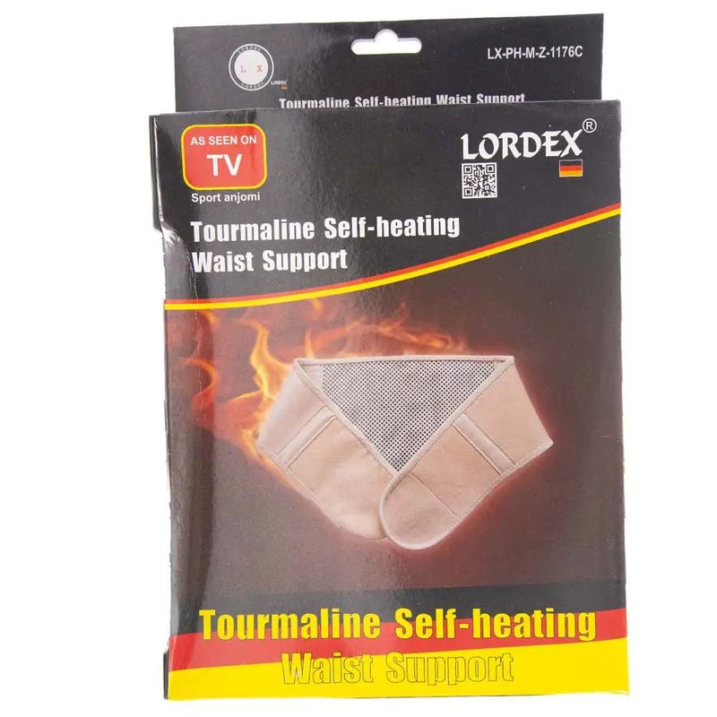 Lordex Fitness Tourmaline Self-Heating Waist Support, LX-PH-M-Z-1176C- Cream - Image 1