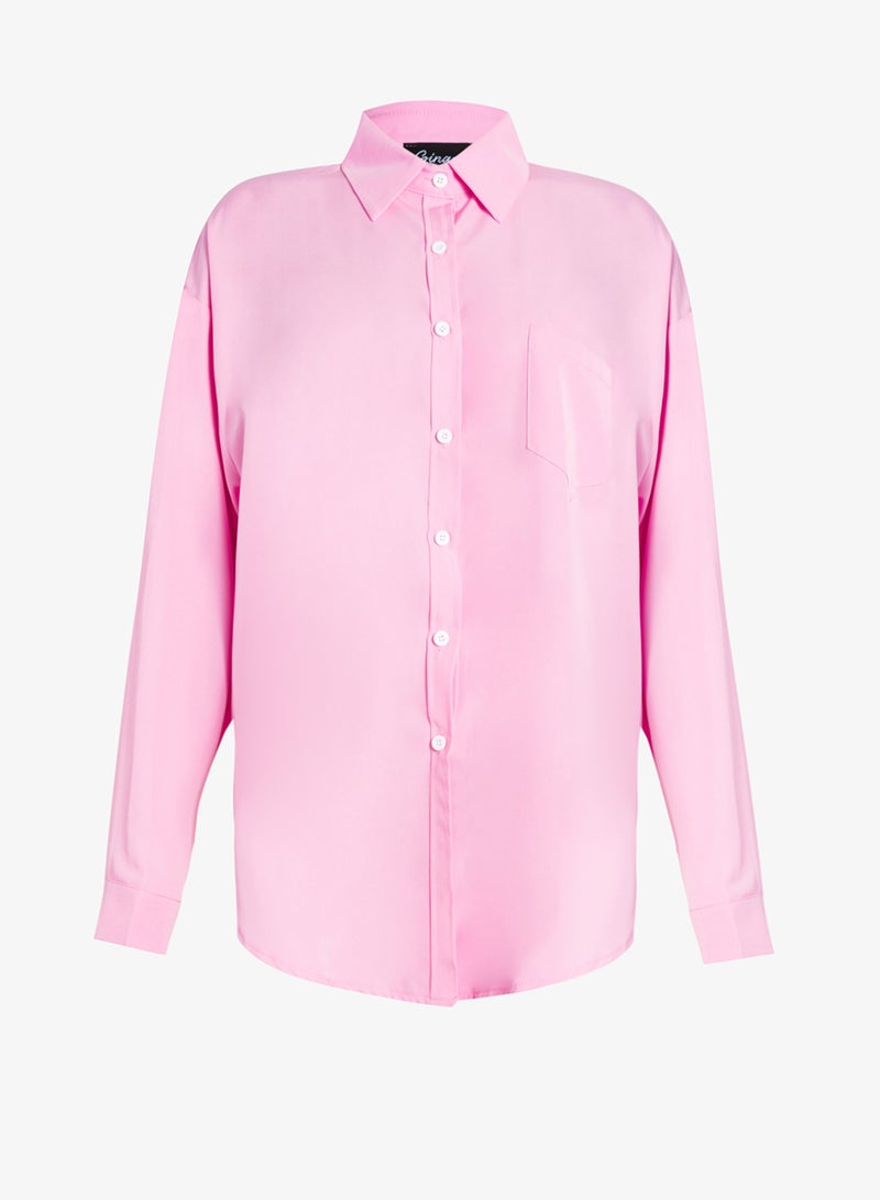 جينجر بلس قميص بأزرار واسع - Image 1