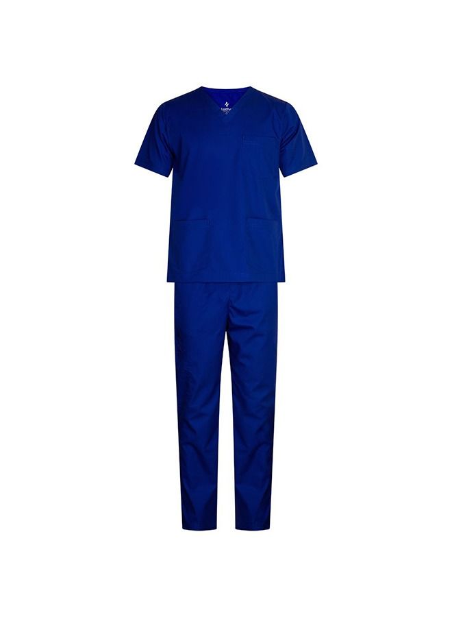 Klothon Medical Scrub Suit - Navy Blue, Polycotton Scrub For Men - Image 1