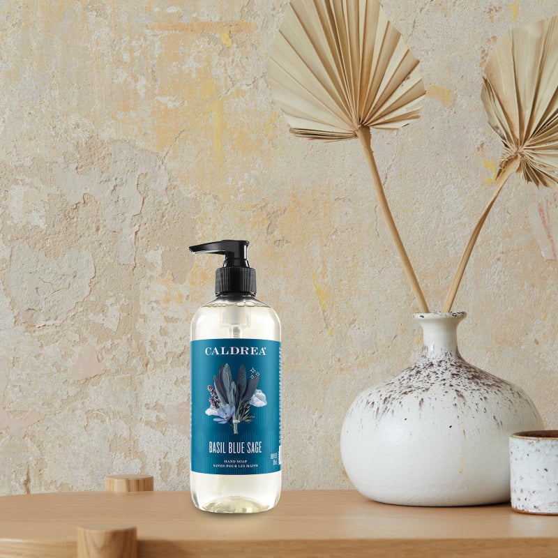 Caldrea Hand Wash Soap, Basil Blue Sage Scent, 10.8 Oz - Image 4