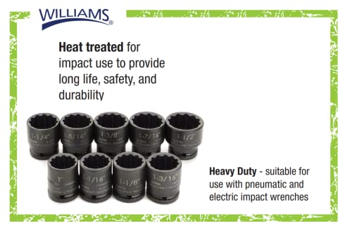 Williams 38424 3/4-Inch Drive 3/4-Inch Standard Impact Socket, 12-Point - Image 4