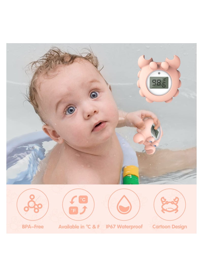 Excefore Baby Bathtub Thermometer Safety Bathtub Water Temperature Digital Thermometer Floating Bath Toy With Flashing Temperature Warning - Image 4