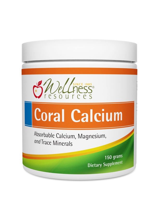 Wellness Resources Coral Calcium Powder, Marine Grade, Natural 2:1 Calcium to Magnesium Ratio (500mg, 60 Servings) - Image 1