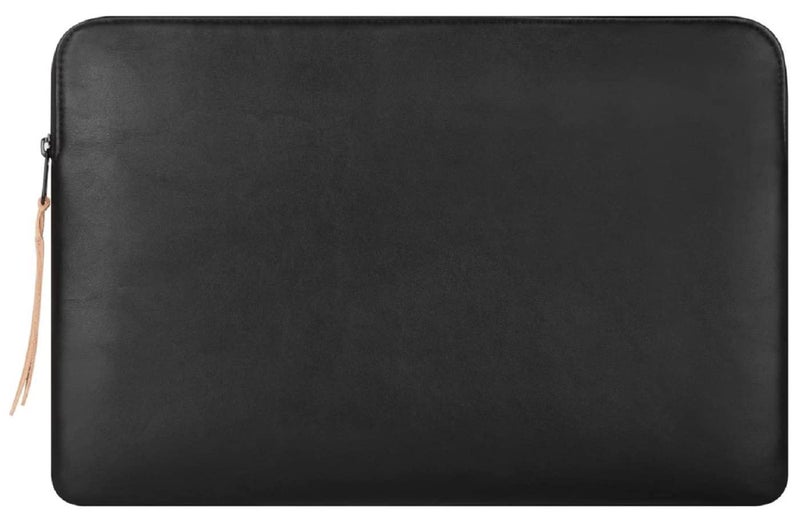 CONTACTS Faux Leather Laptop Sleeve Compatible with 16 Inch MacBook Pro 2019-2020- Zero Movement + Water-Resistant + No Scratches by Zipper - Black - Image 1