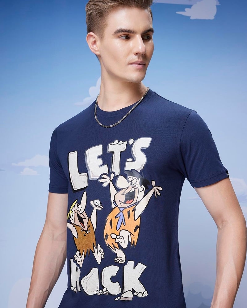 Bewakoof Official Cartoon Network Merchandise Men's Cotton Graphic Printed Regular Fit T-Shirt_608737_Blue_M - Image 5