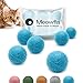 MEOWFIA كرات وول بال من ميوفيا 6 قطع آمنة للقطط والكلاب الصغيرة 15 بوصة لعبة قطنية مثالية مع كهوف القطط كرات تنس صغيرة صامتة 2 بوصة في أكوامارين - Image 3