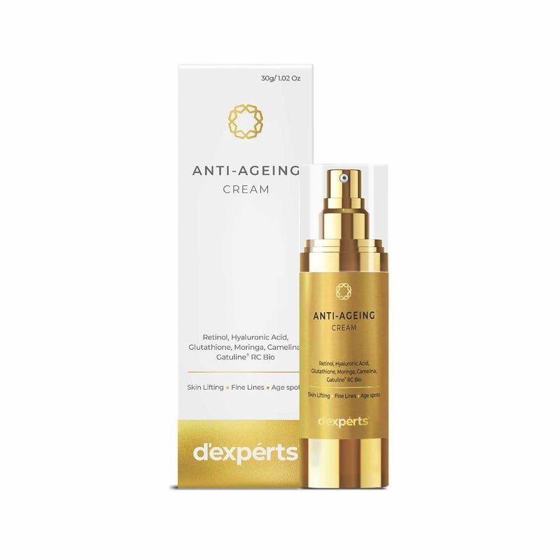 Brinton Brinton dexperts AntiAging Cream with Retinol Hyaluronic Acid Moringa  Reduce Wrinkles Fine Lines  Age Spots  Skin Lifting  For All Skin Types 30gm x Pack of 3 - Image 2