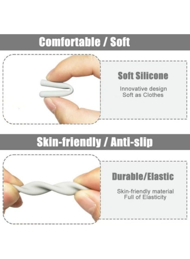 4Pcs Glasses Ear Cushions Brown, Anti-Slip Elastic Comfort Glasses Accessories - Image 4