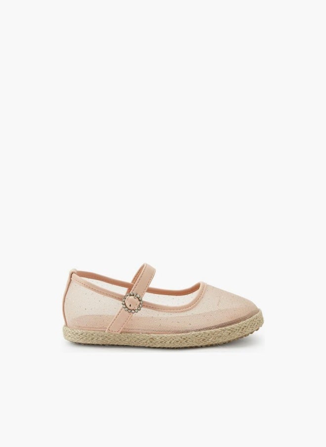Peppermint Girls Hook & Loop Espadrille Mary Jane Shoes - Image 1