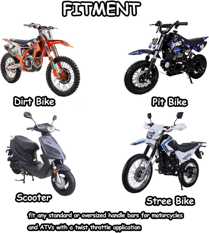 APPYU Motorcycle Grips 7/8" Dirt Bike Grip Pillow Top Grips Rubber Anti-Slip Universal Handlebar Racing Grip for Motocross ATV - Image 2