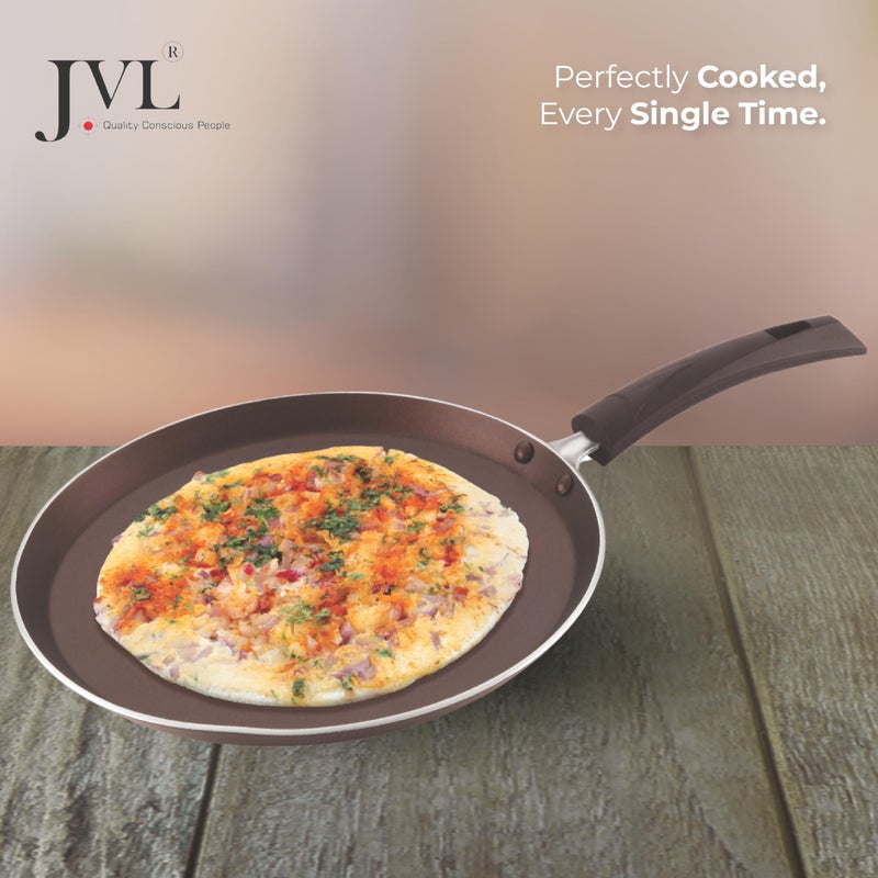 JVL مقلاة JVL غير لاصقة (بني، 28 سم) - Image 2