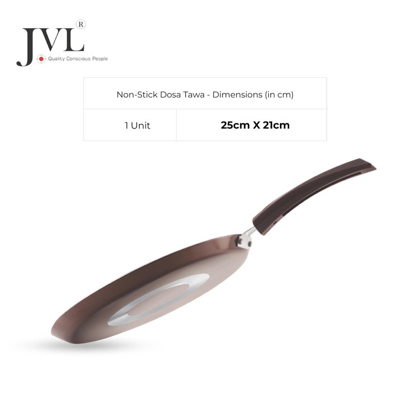 JVL مقلاة JVL غير لاصقة (بني، 28 سم) - Image 5