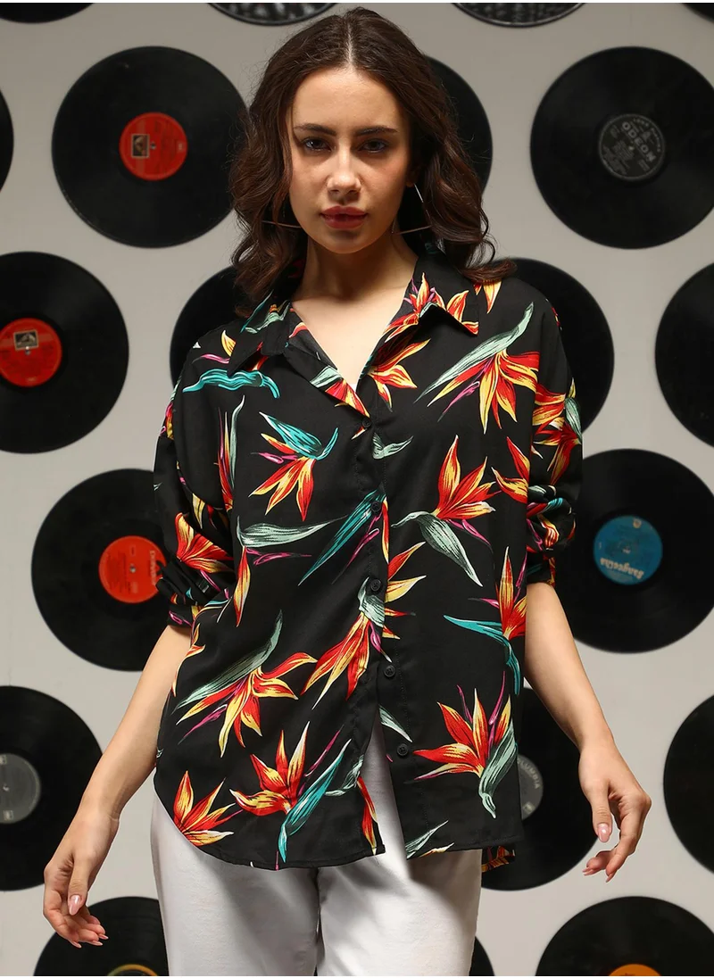 كامبوس سوترا Women's Onyx Black Wild Foliage
