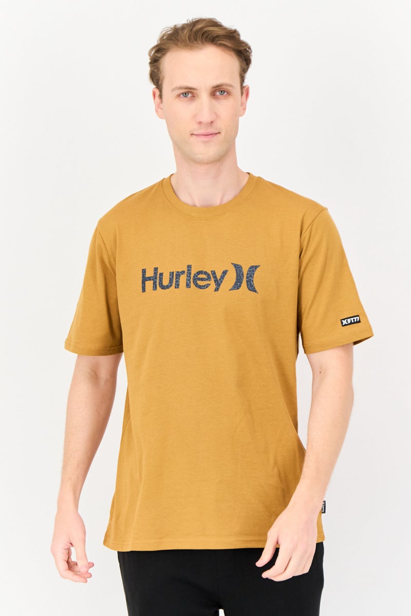 Hurley Men Sportswear Fit Short Sleeves Outdoor T-Shirt, Cinnamon  - Image 1
