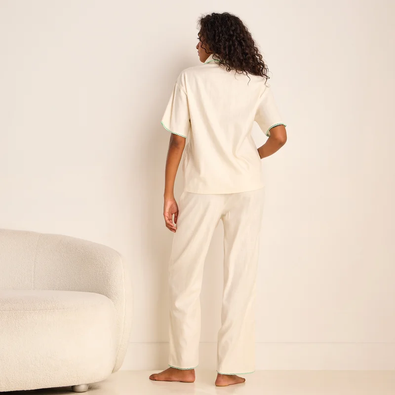 سبلاش فيڤ Embroidered Shirt and Pyjama Set