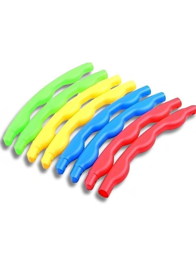 مجموعة طوق هولا هوب ملونة – 8 قطع قابلة للتجميع للأطفال والكبار – حلقة رياضية ممتعة للتمرين، الرقص، خسارة الوزن والتنسيق – طوق خفيف الوزن قابل للتعديل للعب داخل وخارج المنزل - Image 3