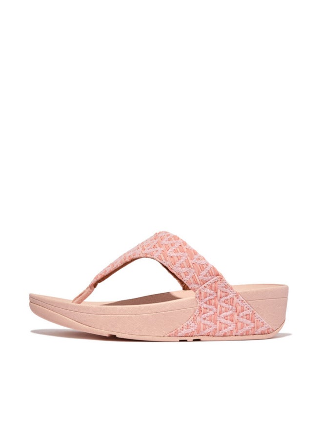 FitFlop 049-805 Fitflop Ladies Sandals Lulu Geo-Webbing Toe Thong FZ3-A35 Pink  - Image 1