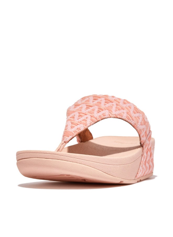 FitFlop 049-805 Fitflop Ladies Sandals Lulu Geo-Webbing Toe Thong FZ3-A35 Pink  - Image 4