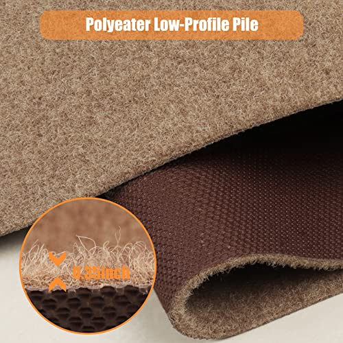 Weidear Hallway Runner Rug with Rubber Backing, Laundry Room Rug Non Slip, Washable Outdoor Indoor Rug Carpet Runner, Customized Area Rugs Mat for Entryway, Balcony, Kitchen, Garage-2FT x 6FT, Sand - Image 2