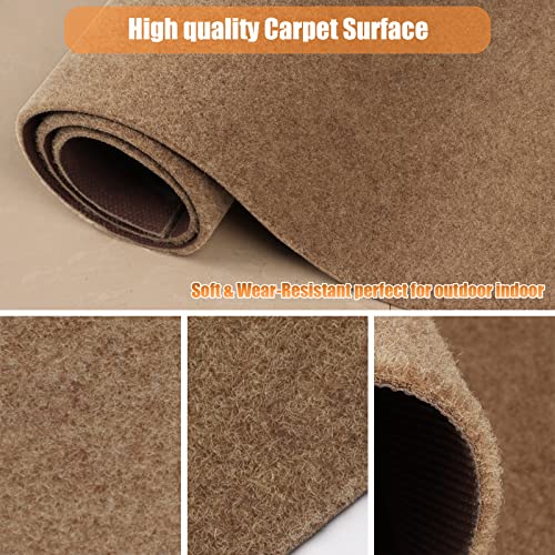 Weidear Hallway Runner Rug with Rubber Backing, Laundry Room Rug Non Slip, Washable Outdoor Indoor Rug Carpet Runner, Customized Area Rugs Mat for Entryway, Balcony, Kitchen, Garage-2FT x 6FT, Sand - Image 4