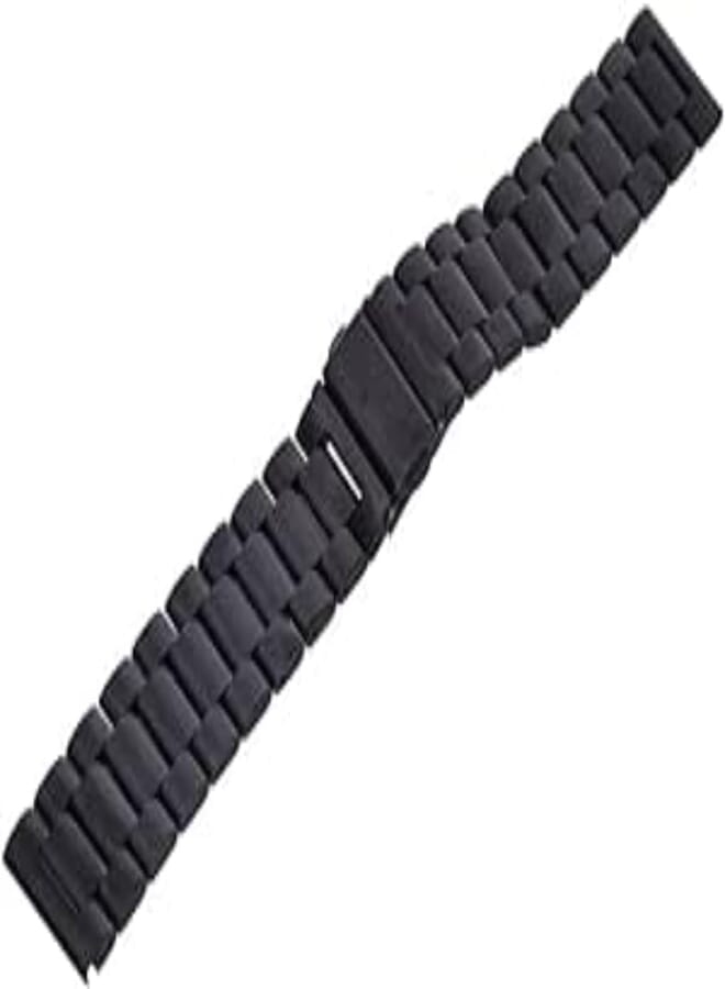G-Power Stainless Steel Replacement Wrist Band Strap With Elegant Simple Design And High Elasticity Specially For Samsung Galaxy Smart Watches 22 Mm - Black 
