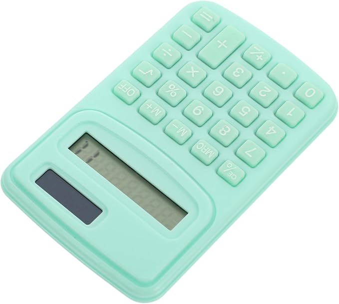 Green Portable Candy Color Calculator Lightweight Compact Design for School Office Student Easy Math Operations - Image 1