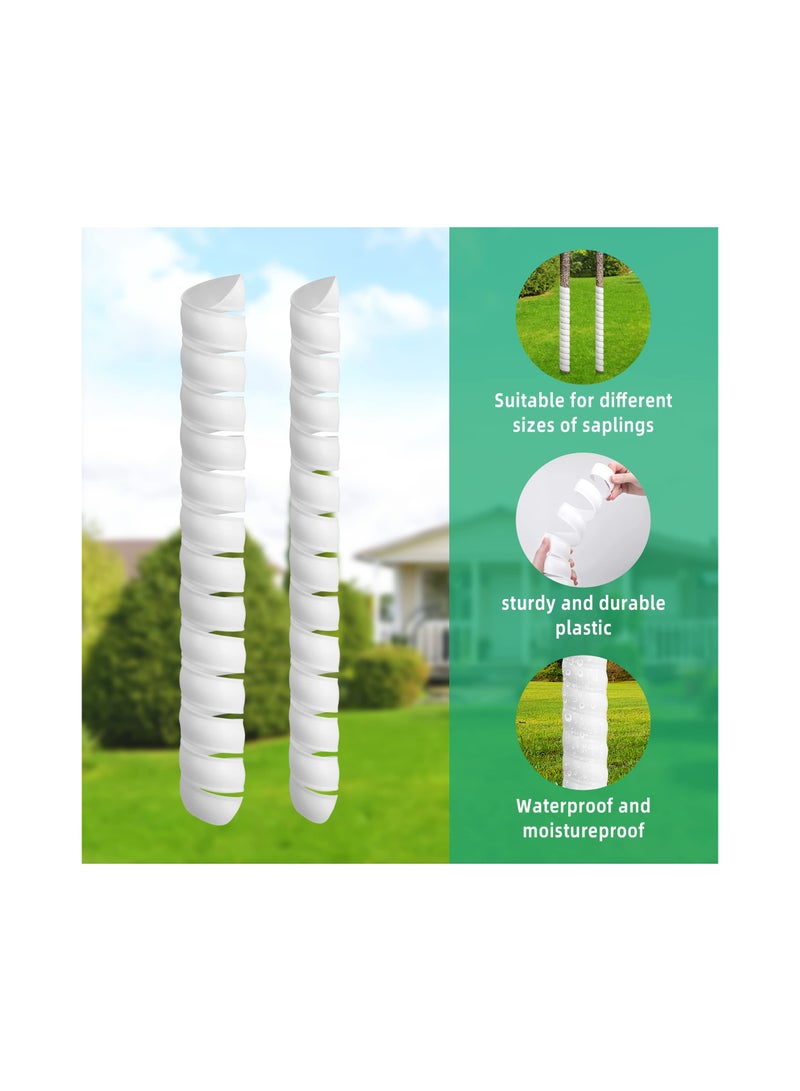 SYOSI 2 Piece Plastic Spiral Tree Trunk Protector To Protect Saplings Plants From Deer Rabbit Cats Rodents Mowers - Image 4