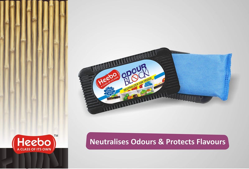 Heebo Natural Activated Bamboo Charcoal Deodorizer, Refrigerator Odour Eliminator|Neutralizer For Fridge|Safe Around Fridge|Kills Bacteria|Keeps Fresh|Mold Proof| Odor Removal | Pack of 2 - Image 3