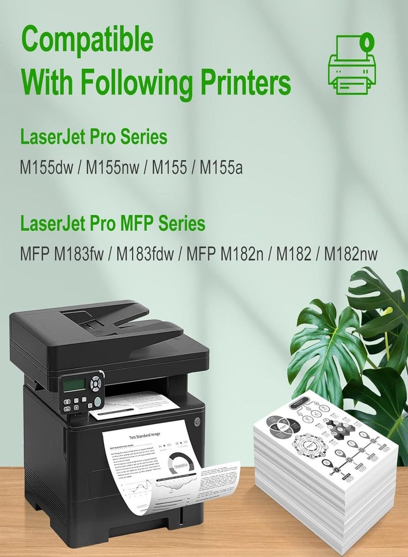 216A Toner Cartridges Compatible with HP 216A Multipack for Color Laserjet Pro MFP M183fw M182n M182nw M155a M155nw W2410A W2411A W2412A W2413A(with Chip, Black Cyan Magenta Yellow) - Image 2