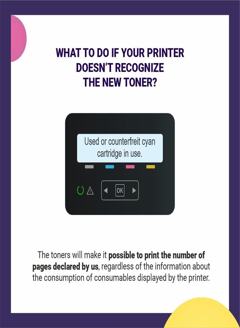 216A Toner Cartridges Compatible with HP 216A Multipack for Color Laserjet Pro MFP M183fw M182n M182nw M155a M155nw W2410A W2411A W2412A W2413A(with Chip, Black Cyan Magenta Yellow) - Image 4