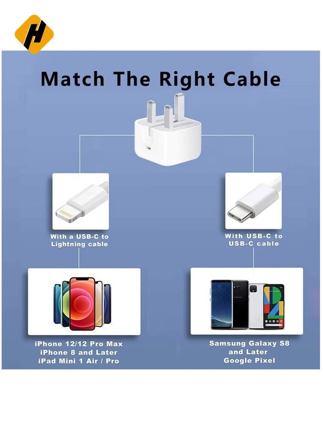 HuHa 20W Foldable Fast Charging Wall Adapter Compatible with Apple iPhone 12 Pro Max/11 Pro Max/SE, iPad - Image 5