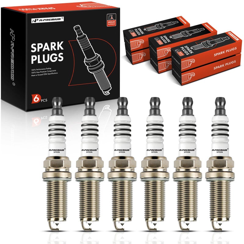 A-Premium APremium Double Iridium Spark Plugs Compatible with Infiniti Q50 20142015 QX50 20142017 Q60 20142015 G37 20082013 M37 20112013 QX70 Q70 Q70L FX37 2013 Q40 Nissan 370Z Pack of 6