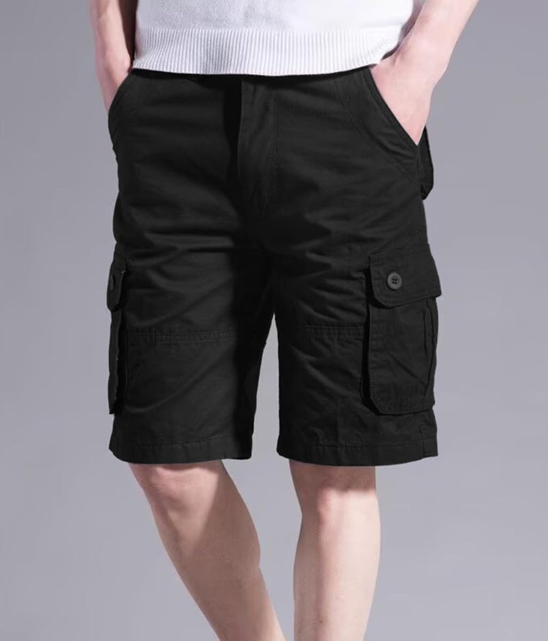 Basoteeuo Mens Cargo Shorts Casual Lightweight with Multi Pockets Summer Outdoor Shorts Black Size 34 - Image 2