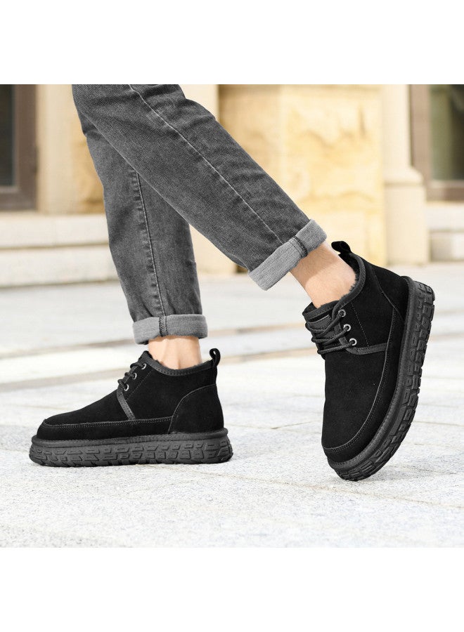 HLA Men's Cotton Shoes Retro Thick-soled Winter Boots With Fleece Lining, Non-slip Men's Casual Shoes For Winter, Extra Warm And Thick - Image 4