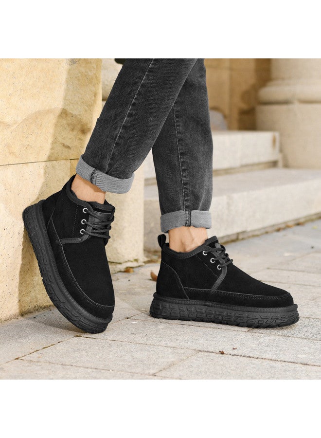 HLA Men's Cotton Shoes Retro Thick-soled Winter Boots With Fleece Lining, Non-slip Men's Casual Shoes For Winter, Extra Warm And Thick - Image 5