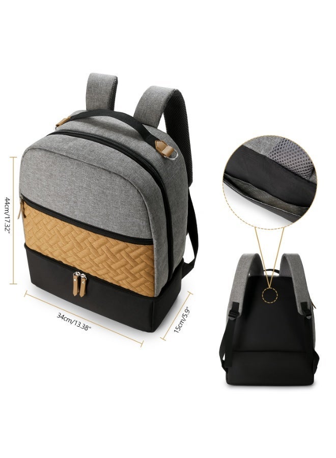 Maternal and child travel diaper bag, outdoor dining, baby food supplement, fresh-keeping and insulation backpack, milk storage, mother bag - Image 5