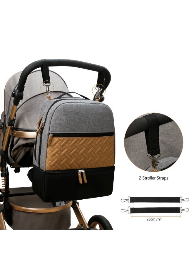Maternal and child travel diaper bag, outdoor dining, baby food supplement, fresh-keeping and insulation backpack, milk storage, mother bag - Image 4