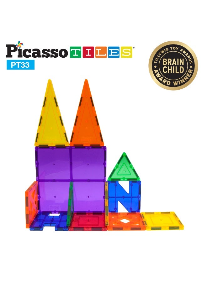 بيكاسو تيلز بيكاسو تايلز مجموعة البناء المغناطيسية التعليمية PT33 من بيكاسو تايلز، مكعبات بناء مغناطيسية ثلاثية الأبعاد، شفاف، تتيح لك إبداعًا يتجاوز الخيال! ألعاب تعليمية، ملهمة، تقليدية، وترفيهية، بلاستيك - Image 4