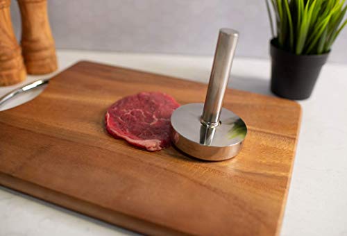 Küchenprofi 18/10 Stainless Steel Meat Pounder, 3-Inch Diameter by 4.75-Inch, Silver - Meat Pounder Flattener - Pounder Kitchen Tool - Round Meat Pounder - Meat Flattening Tool - Image 2